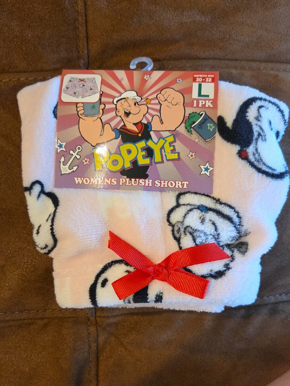 Popeye Women's Plush Shorts - Light Pink with Character Print